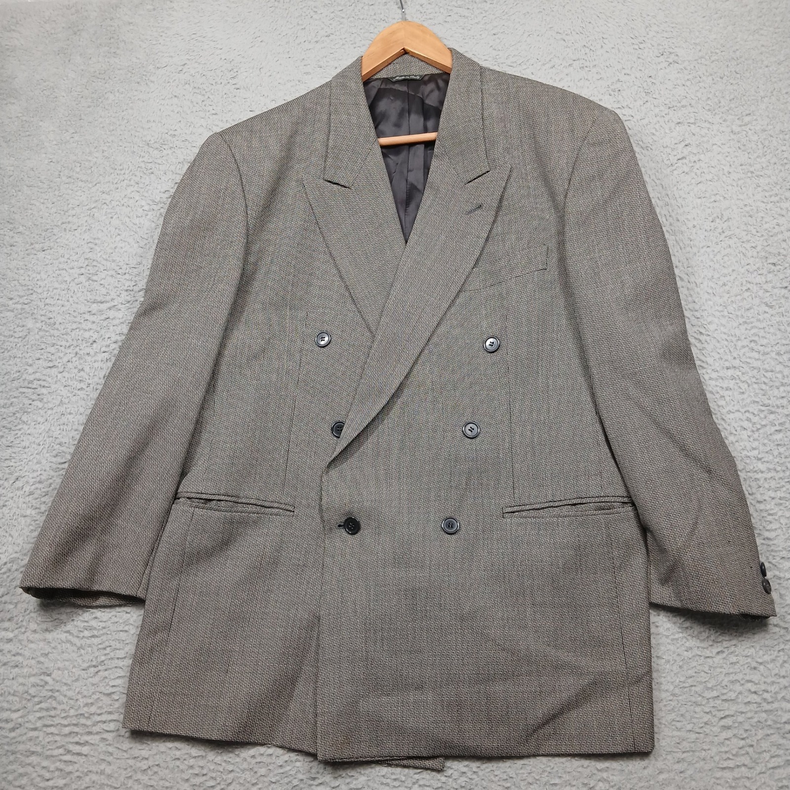 Michele D'ambra Italy Men's 52r Double Breasted Blazer Wool Blend Bozzalla
